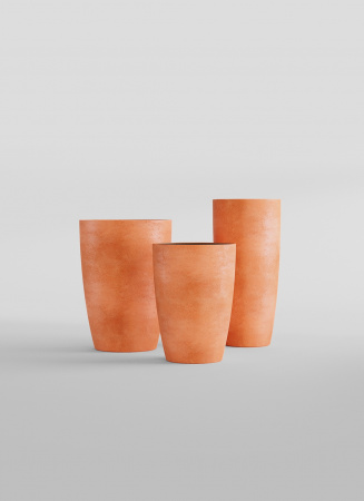 Кашпо CONCRETIKA CONUS RED CLAY D48H60