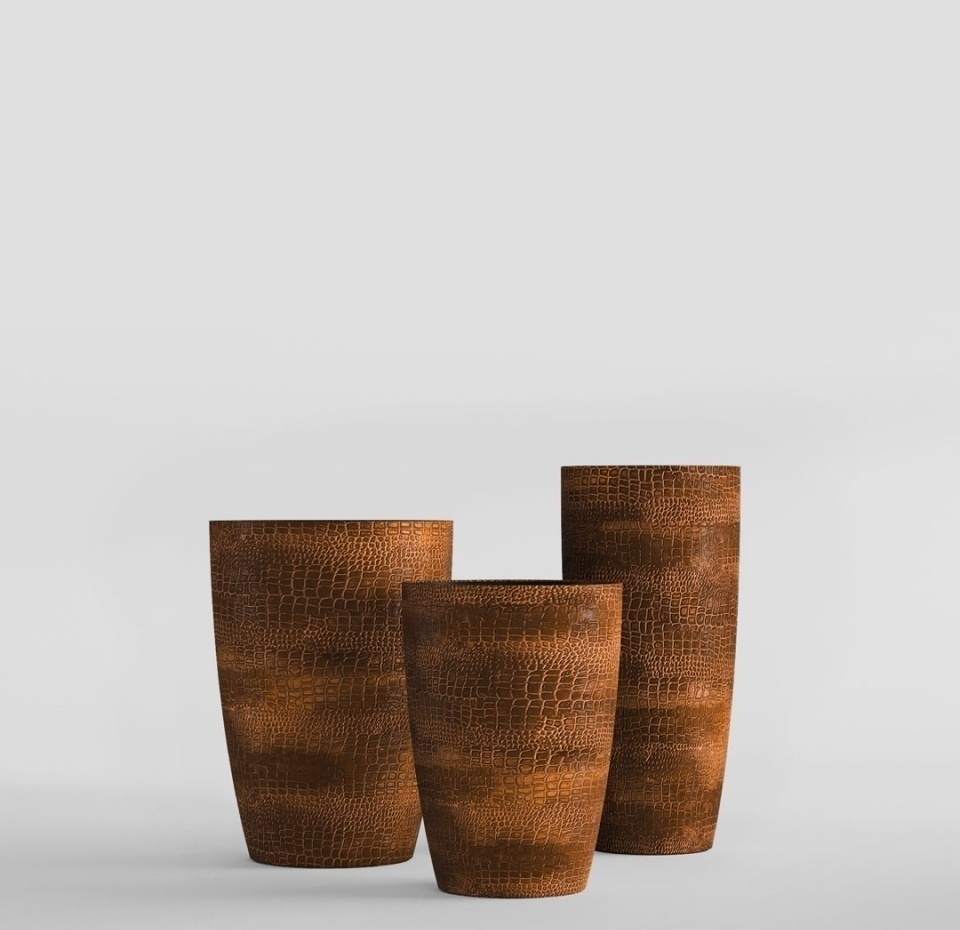 Кашпо CONCRETIKA CONUS CAYMAN BROWN D50H90