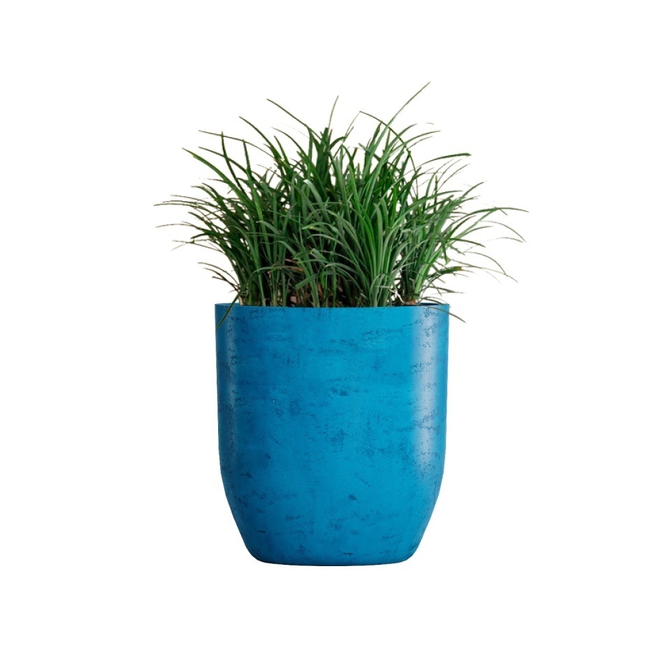 Кашпо CONCRETIKA YAR COBALT BLUE D40H44