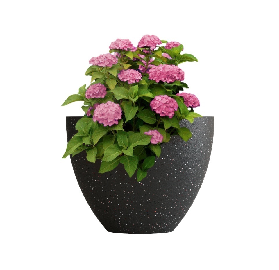 Кашпо CONCRETIKA UPON EGG BLACK D55H45