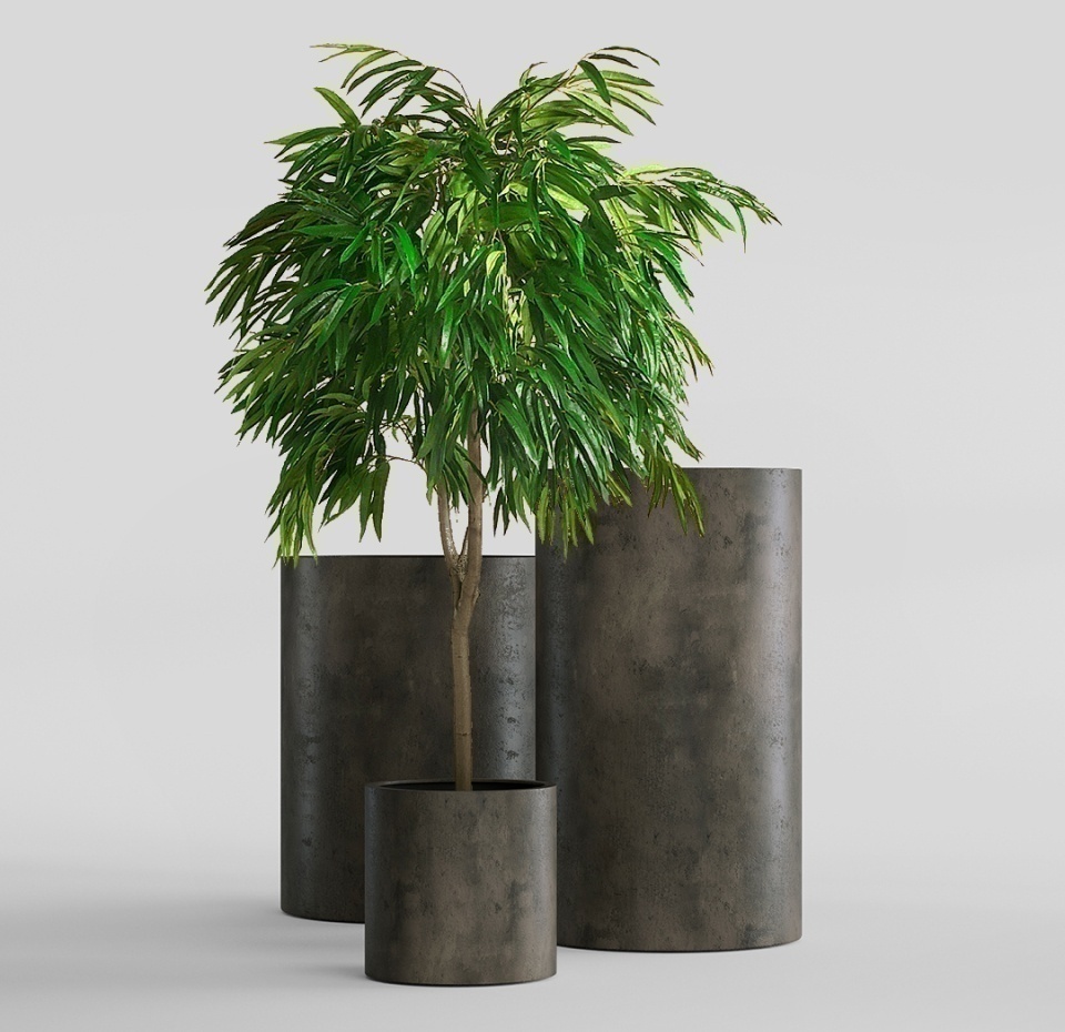 Кашпо CONCRETIKA CYLINDER BREZENT GREY D40H80