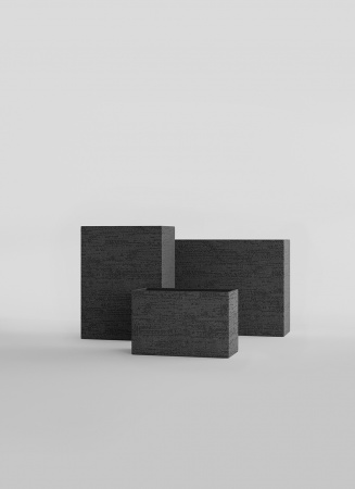Кашпо CONCRETIKA DIVIDER EROSIA BLACK 80x30x50