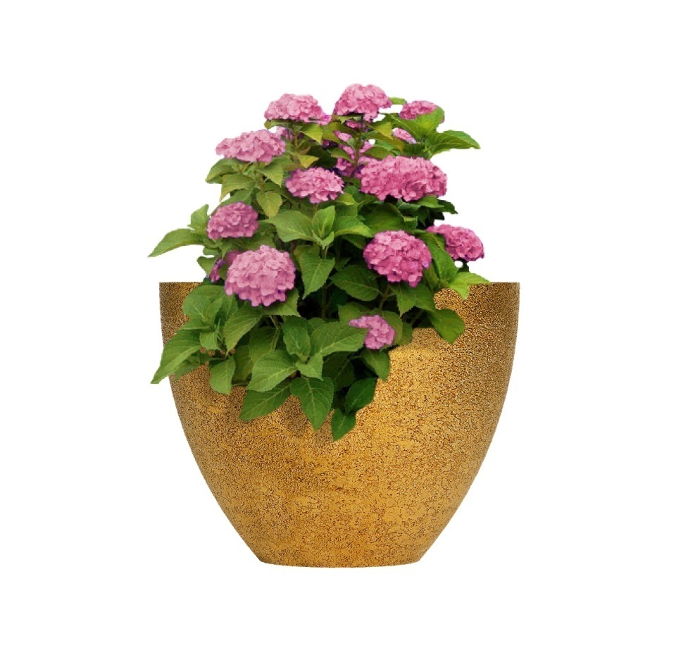 Кашпо CONCRETIKA UPON RICH GOLD D55H45
