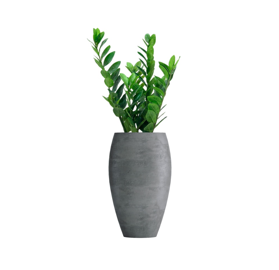 Кашпо CONCRETIKA OVAL SMOKEY BLUE D41H82