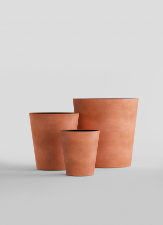 Кашпо CONCRETIKA CRATER RED CLAY D50H75