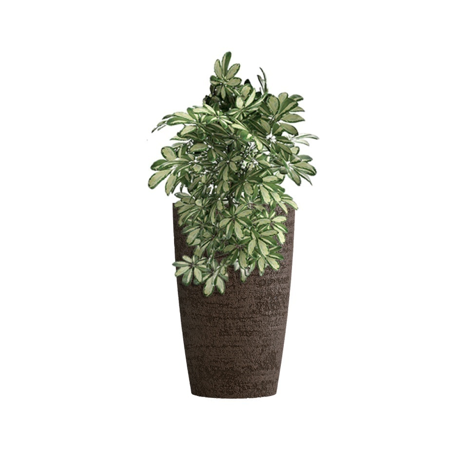 Кашпо CONCRETIKA CONUS EROSIA BROWN D39H60