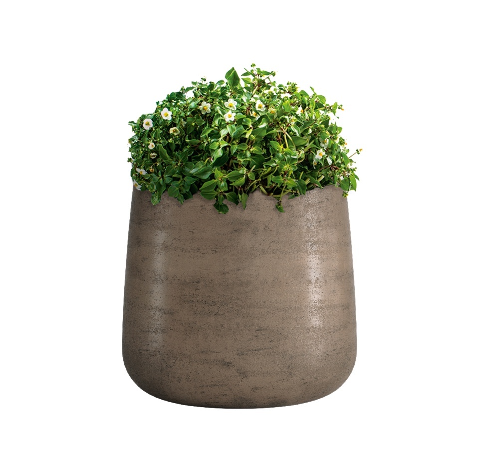 Кашпо CONCRETIKA CONE SMOKEY GREY D32H36