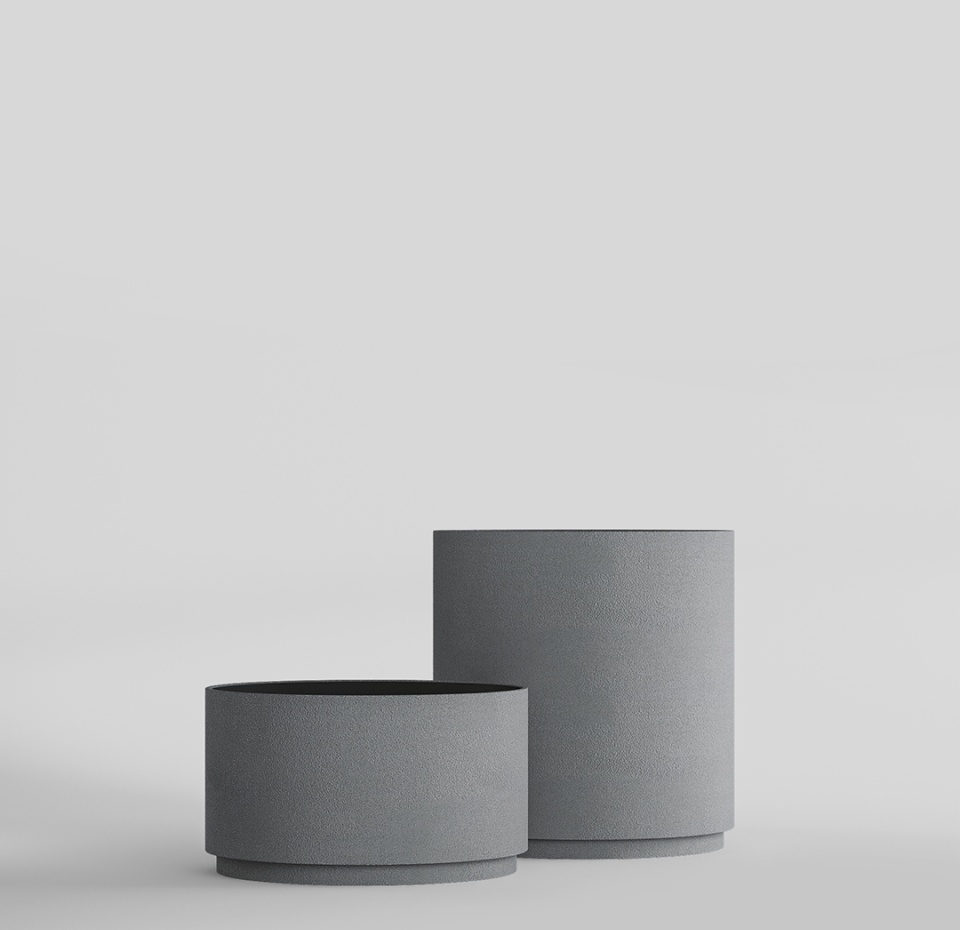 Кашпо CONCRETIKA CYLINDER XL LONDON GREY D120H120