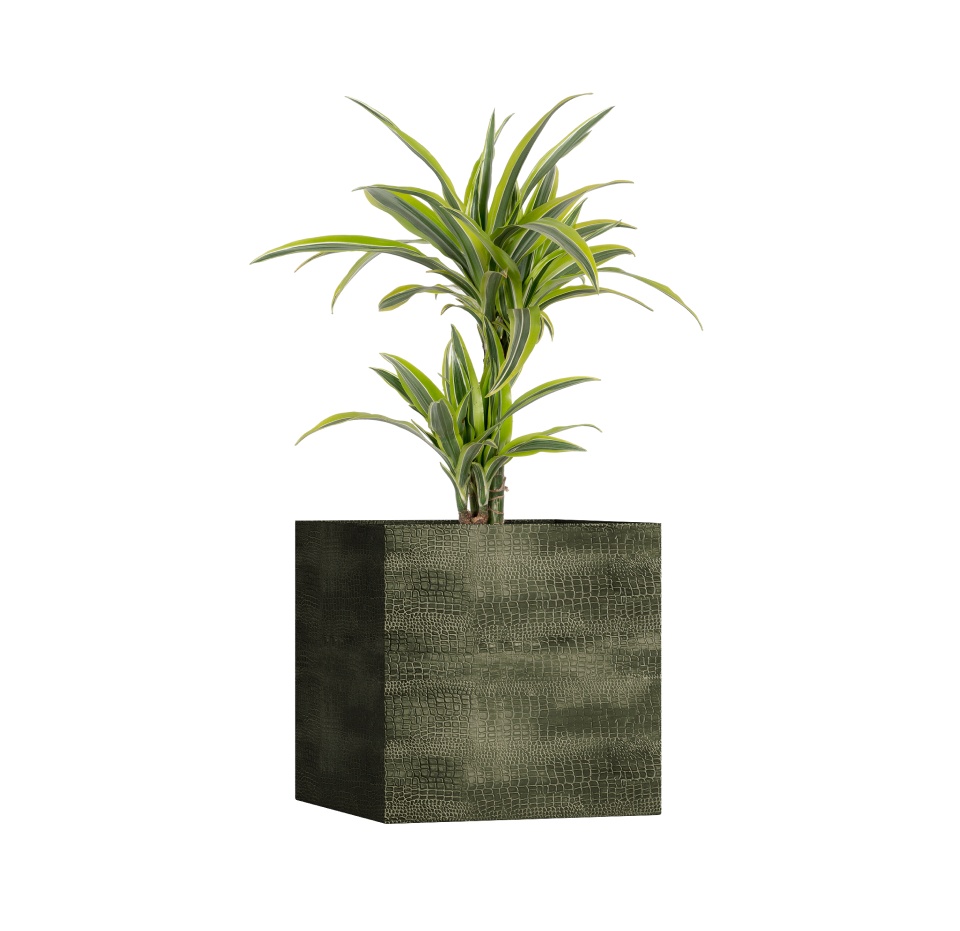Кашпо CONCRETIKA CUBE CAYMAN GREEN 80x80x80