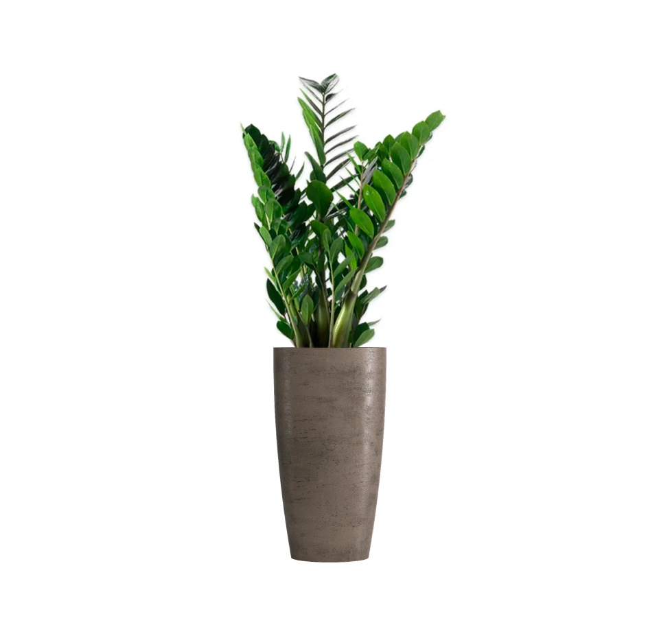 Кашпо CONCRETIKA CONUS SMOKEY GREY D30H55