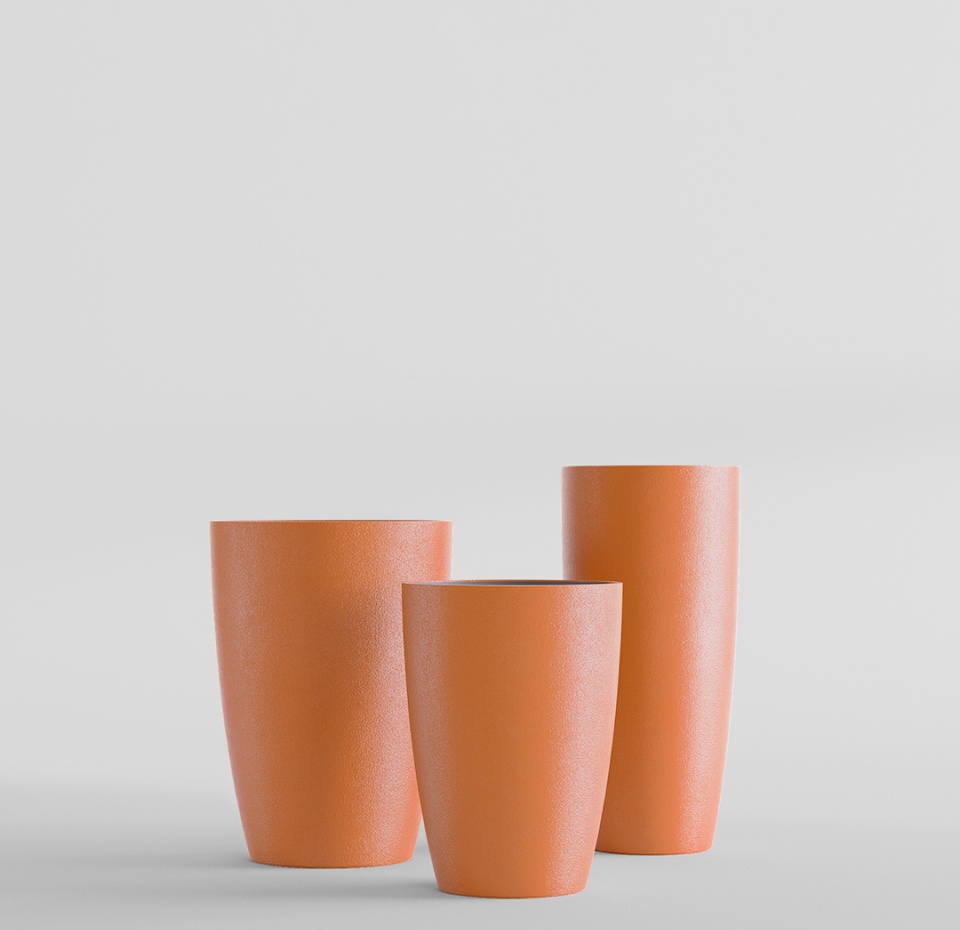Кашпо CONCRETIKA CONUS CARROT D40H80