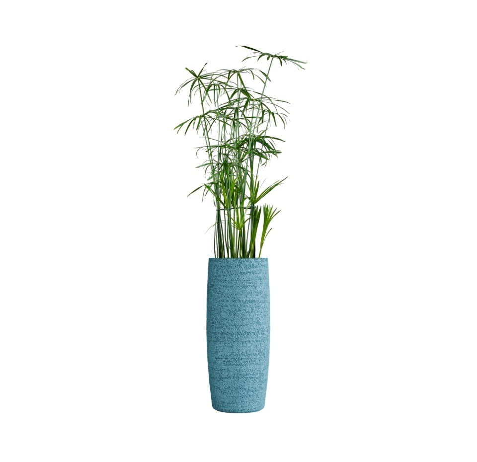 Кашпо CONCRETIKA CIGAR EROSIA BLUE D27H70