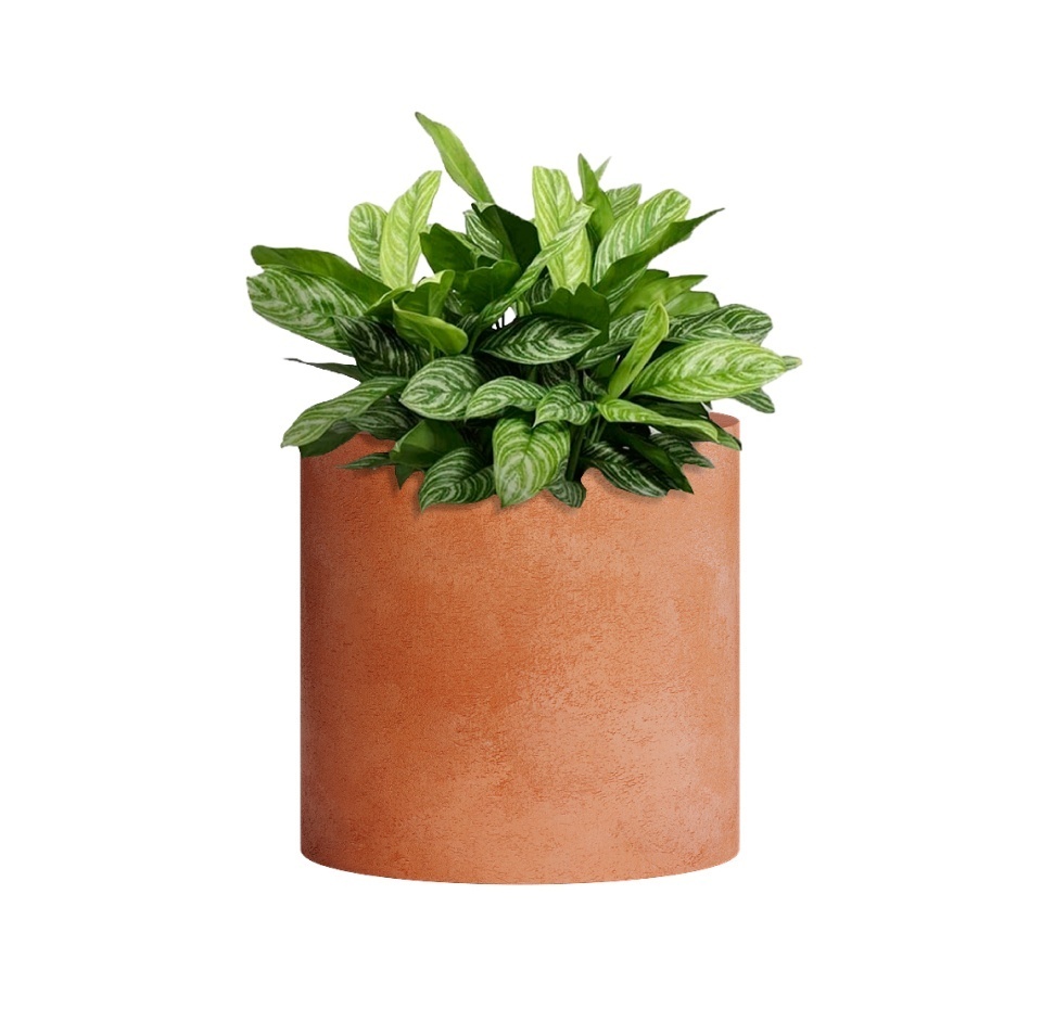 Кашпо CONCRETIKA CYLINDER RED CLAY D30H30