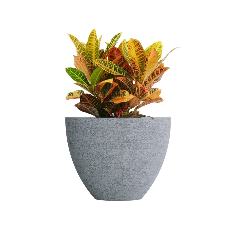 Кашпо CONCRETIKA UPON EROSIA WHITE D65H55