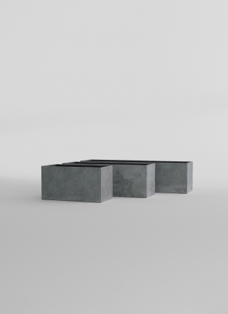 Кашпо CONCRETIKA BALCONY SMOKEY BLUE 60x20x15