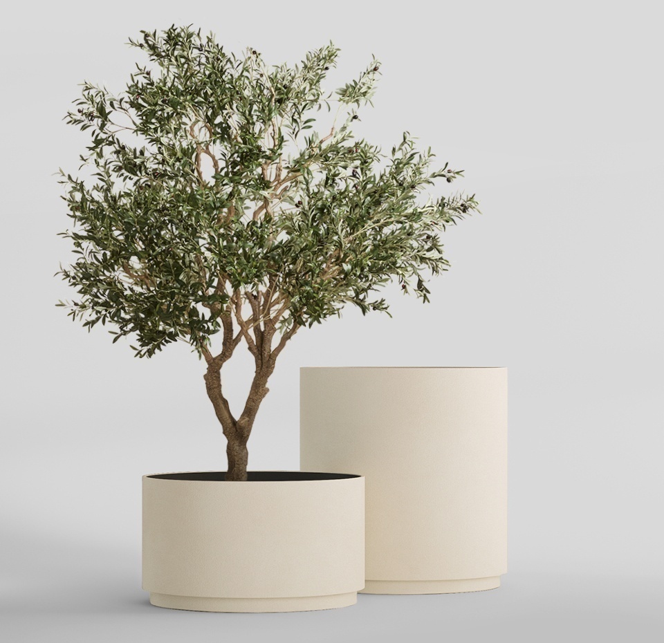 Кашпо CONCRETIKA CYLINDER XL SAHARA D70H45