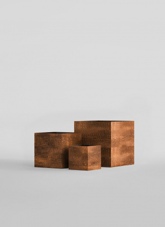 Кашпо CONCRETIKA CUBE CAYMAN BROWN 90x90x90