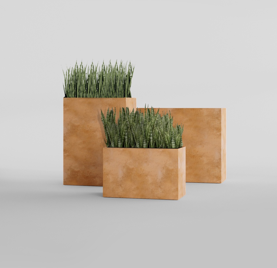 Кашпо CONCRETIKA DIVIDER CLASSIC CLAY 100x40x50