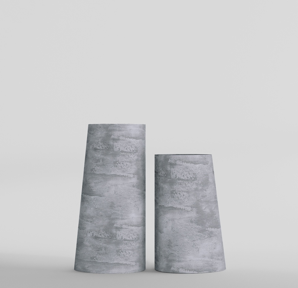 Кашпо CONCRETIKA DUET CONCRETE GREY LIGHT D41H104