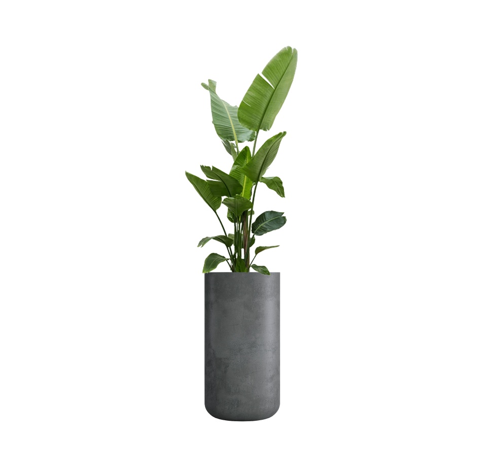 Кашпо CONCRETIKA TOPPER SMOKEY BLUE D40H90