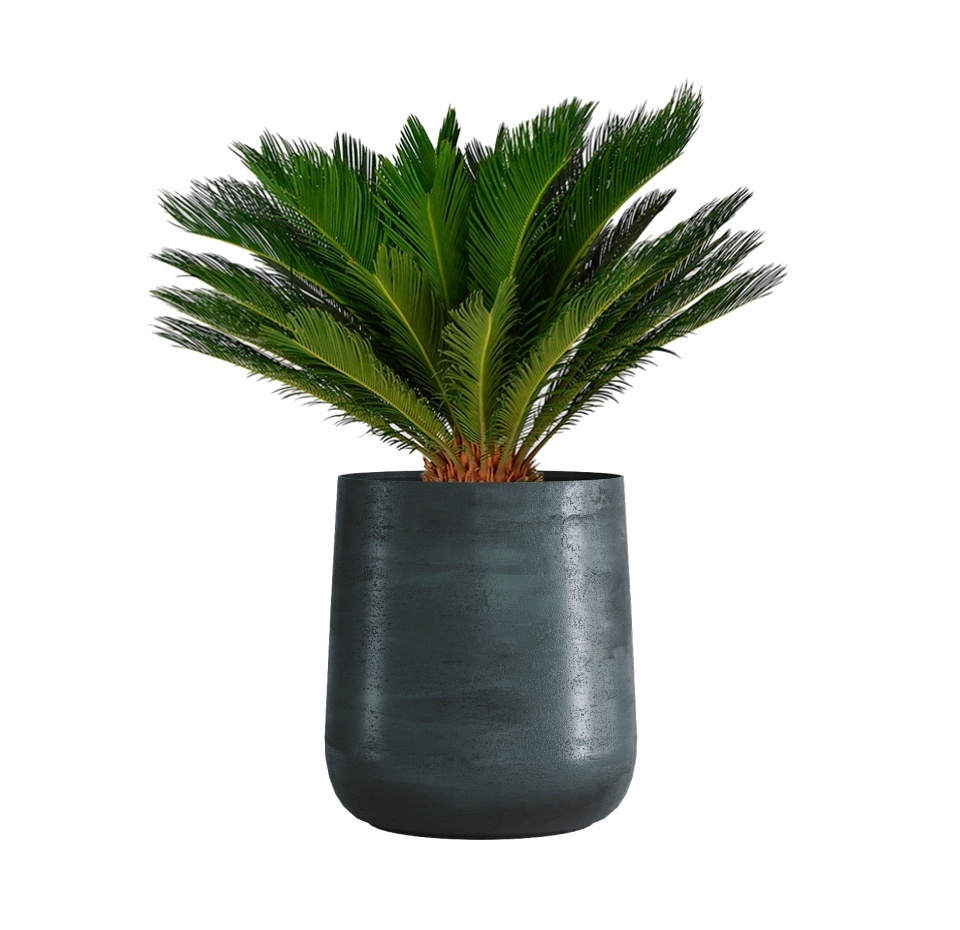 Кашпо CONCRETIKA CONE OCEAN GREEN D50H54