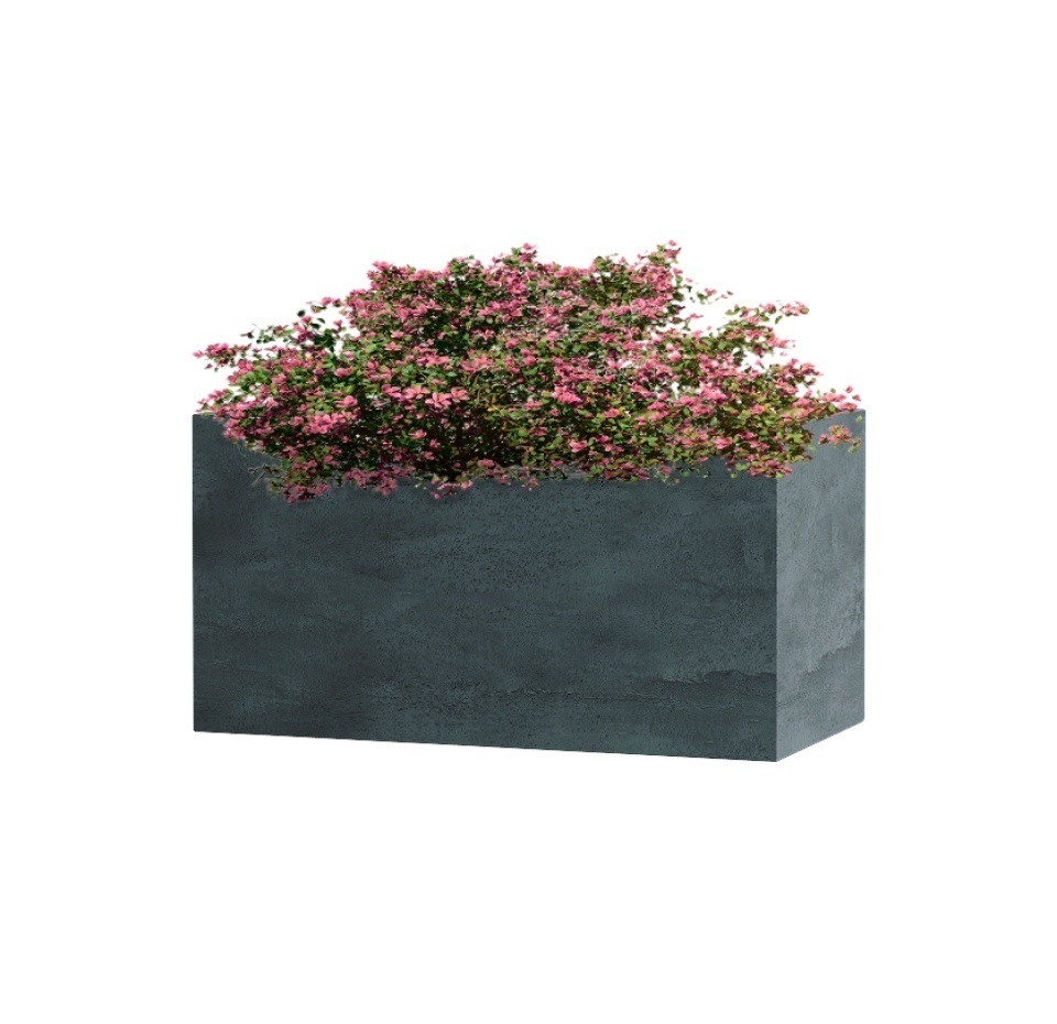 Кашпо CONCRETIKA BALCONY OCEAN GREEN 40x20x20