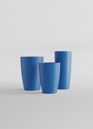 Кашпо CONCRETIKA CONUS DARK BLUE D60H170
