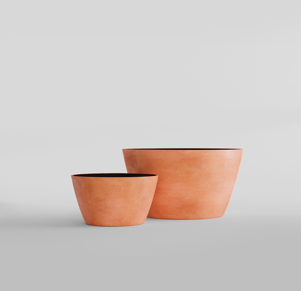 Кашпо CONCRETIKA BOWL RED CLAY D80H45