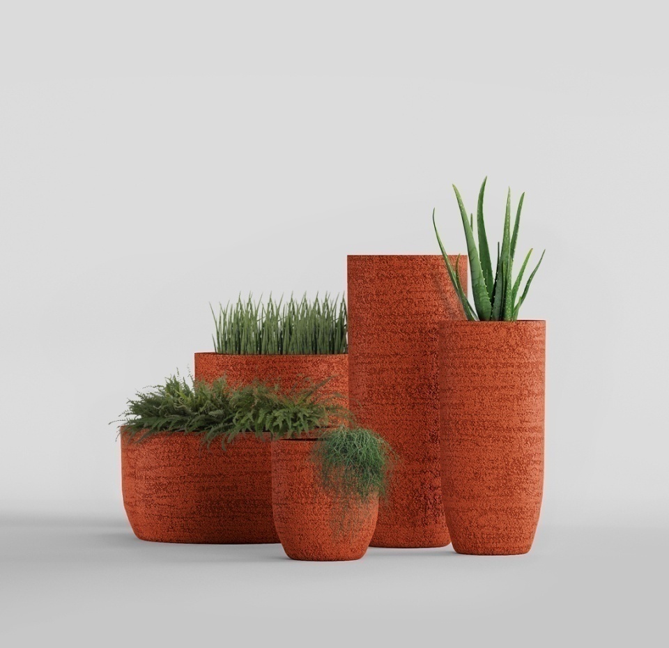 Кашпо CONCRETIKA YAR EROSIA CORAL D40H87
