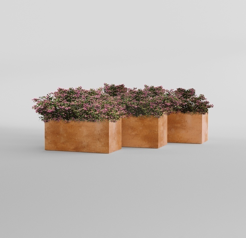 Кашпо CONCRETIKA BALCONY CLASSIC CLAY 60x20x20
