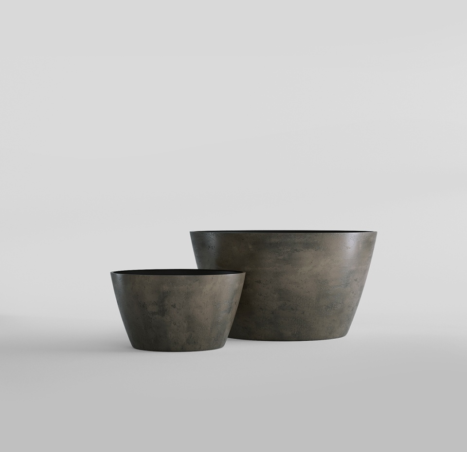 Кашпо CONCRETIKA BOWL BREZENT GREY D65H36