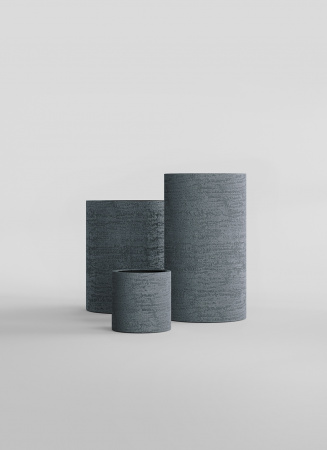 Кашпо CONCRETIKA CYLINDER EROSIA GREY D40H80
