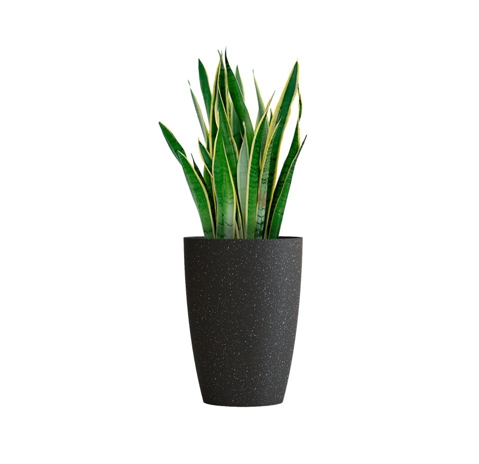 Кашпо CONCRETIKA CONUS EGG BLACK D48H60