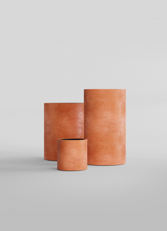 Кашпо CONCRETIKA CYLINDER RED CLAY D60H65