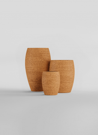 Кашпо CONCRETIKA OVAL EROSIA OCHRE D60H88