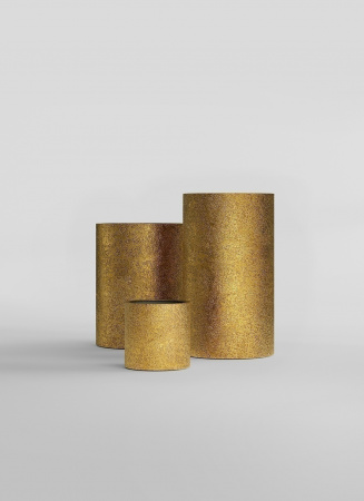 Кашпо CONCRETIKA CYLINDER RICH GOLD D25H25