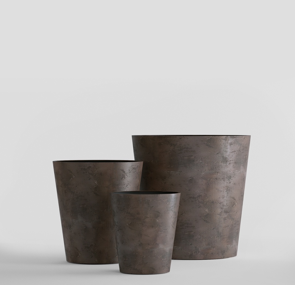 Кашпо CONCRETIKA CRATER TAUPE CONCRETE D60H90