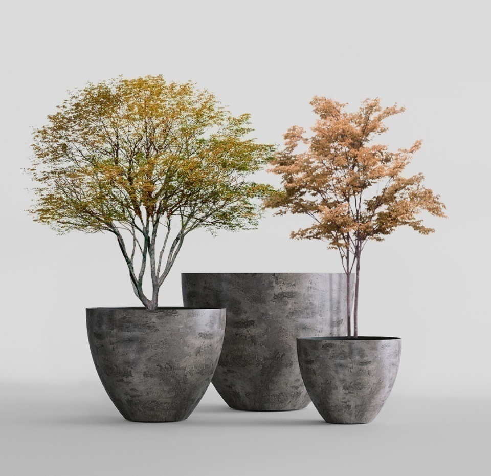 Кашпо CONCRETIKA UPON CONCRETE GREY DARK D75H65