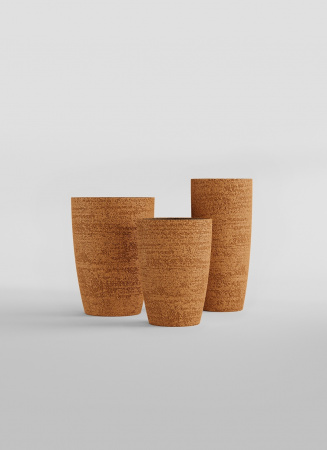 Кашпо CONCRETIKA CONUS EROSIA OCHRE D30H55