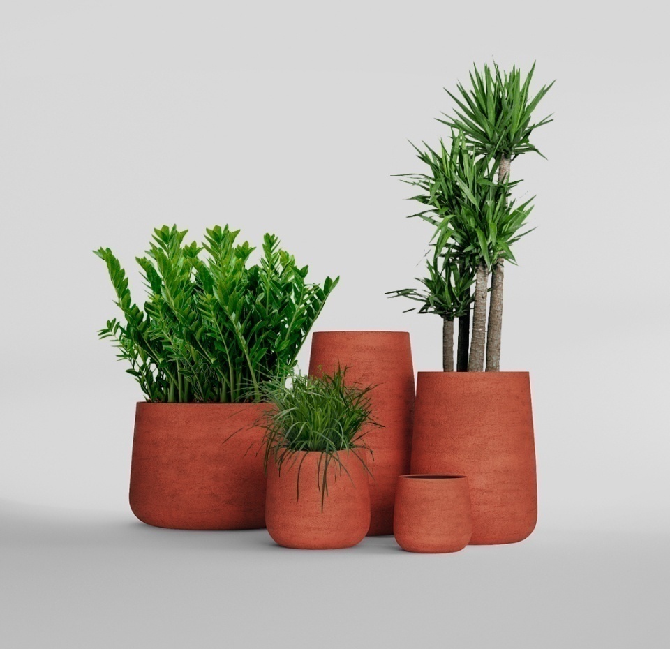 Кашпо CONCRETIKA CONE CANDY D36H75
