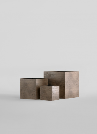 Кашпо CONCRETIKA CUBE SMOKEY GREY 40x40x40