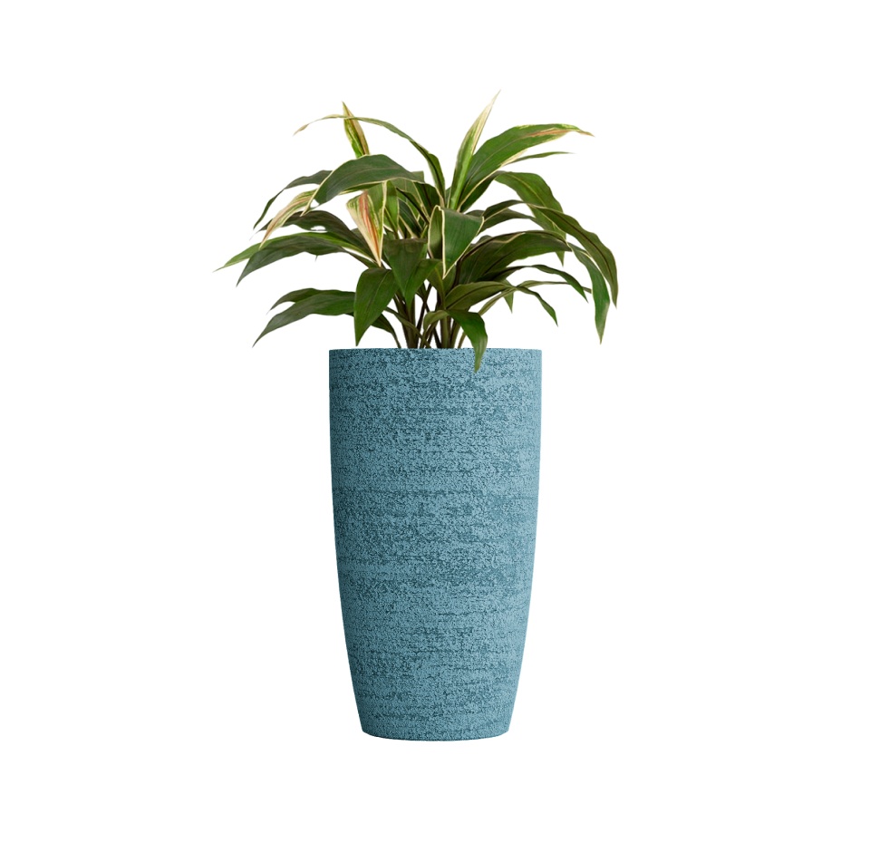Кашпо CONCRETIKA CONUS EROSIA BLUE D50H90