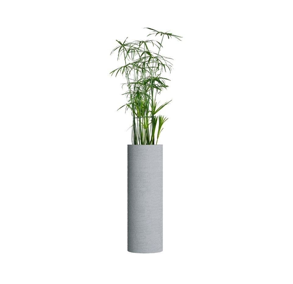Кашпо CONCRETIKA CYLINDER EROSIA WHITE D30H90
