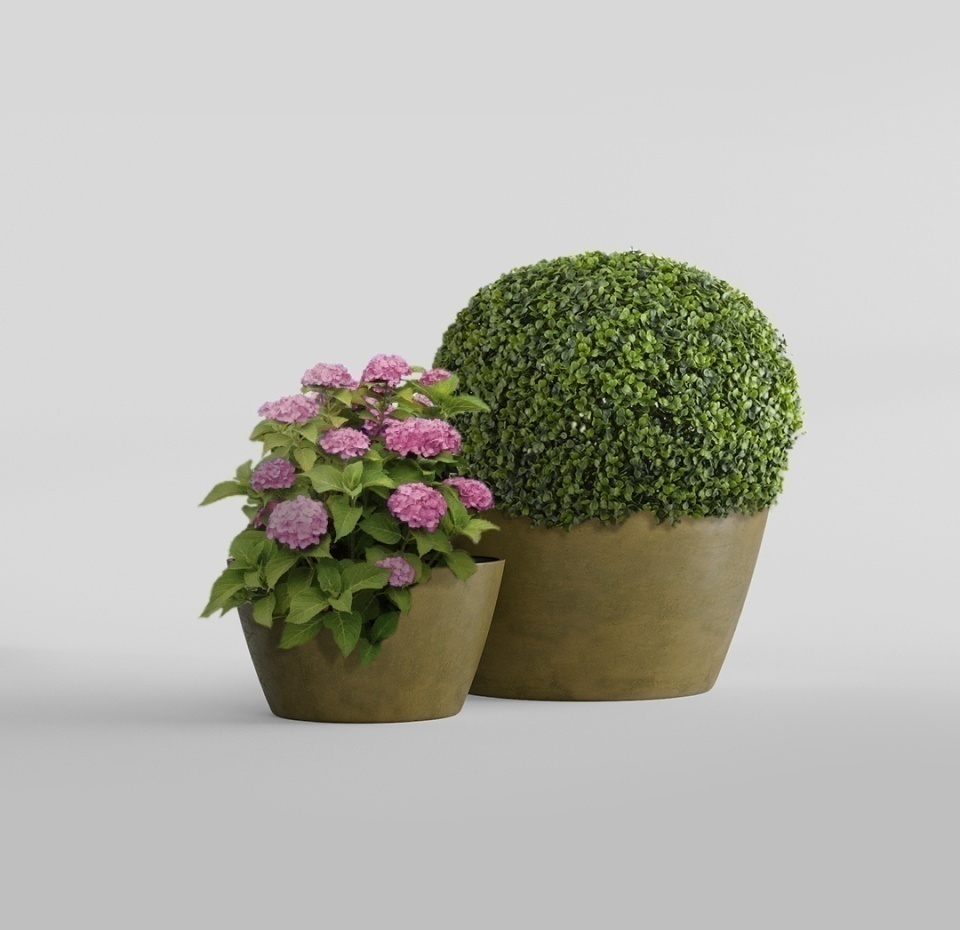 Кашпо CONCRETIKA BOWL AVOCADO D65H36