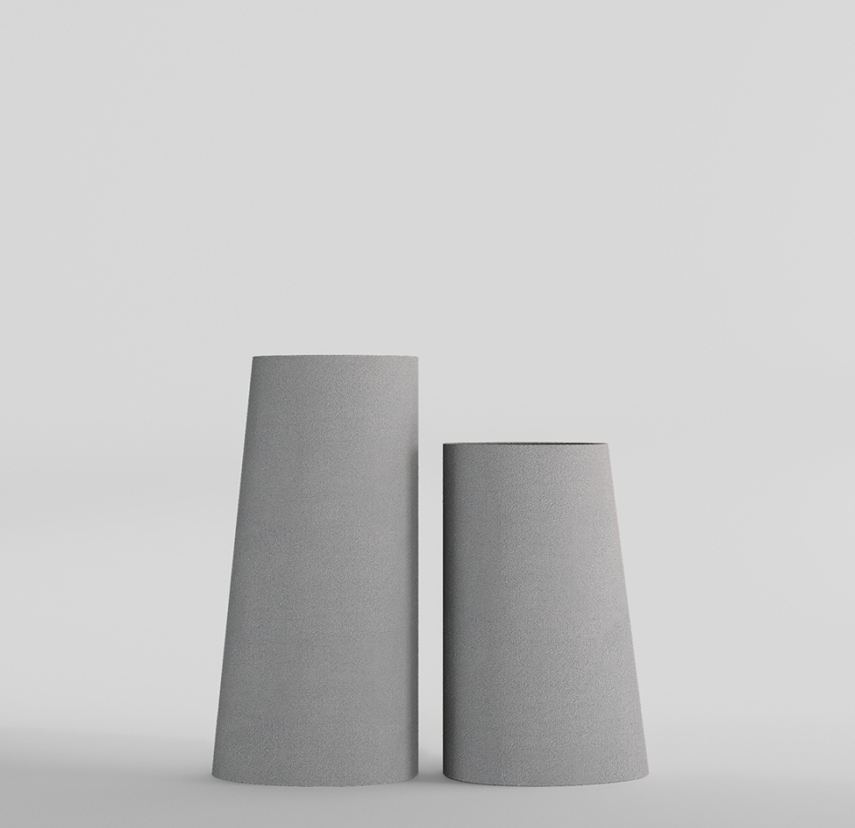 Кашпо CONCRETIKA DUET LONDON GREY D41H104