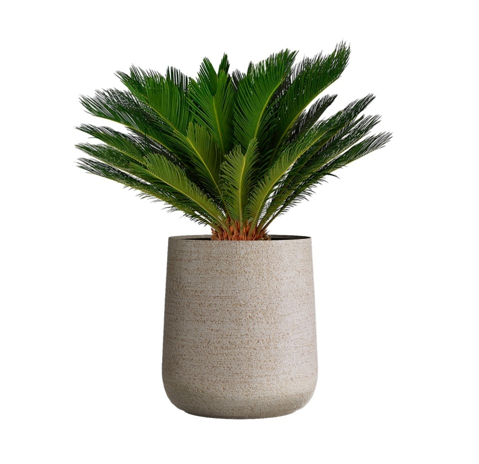 Кашпо CONCRETIKA CONE EROSIA YELLOW D50H54