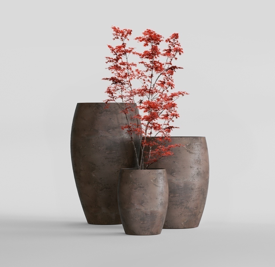 Кашпо CONCRETIKA OVAL TAUPE CONCRETE D45H66