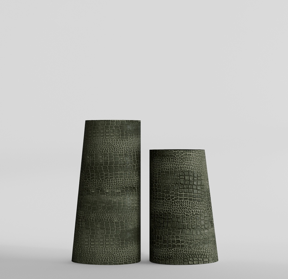 Кашпо CONCRETIKA DUET CAYMAN GREEN D41H82