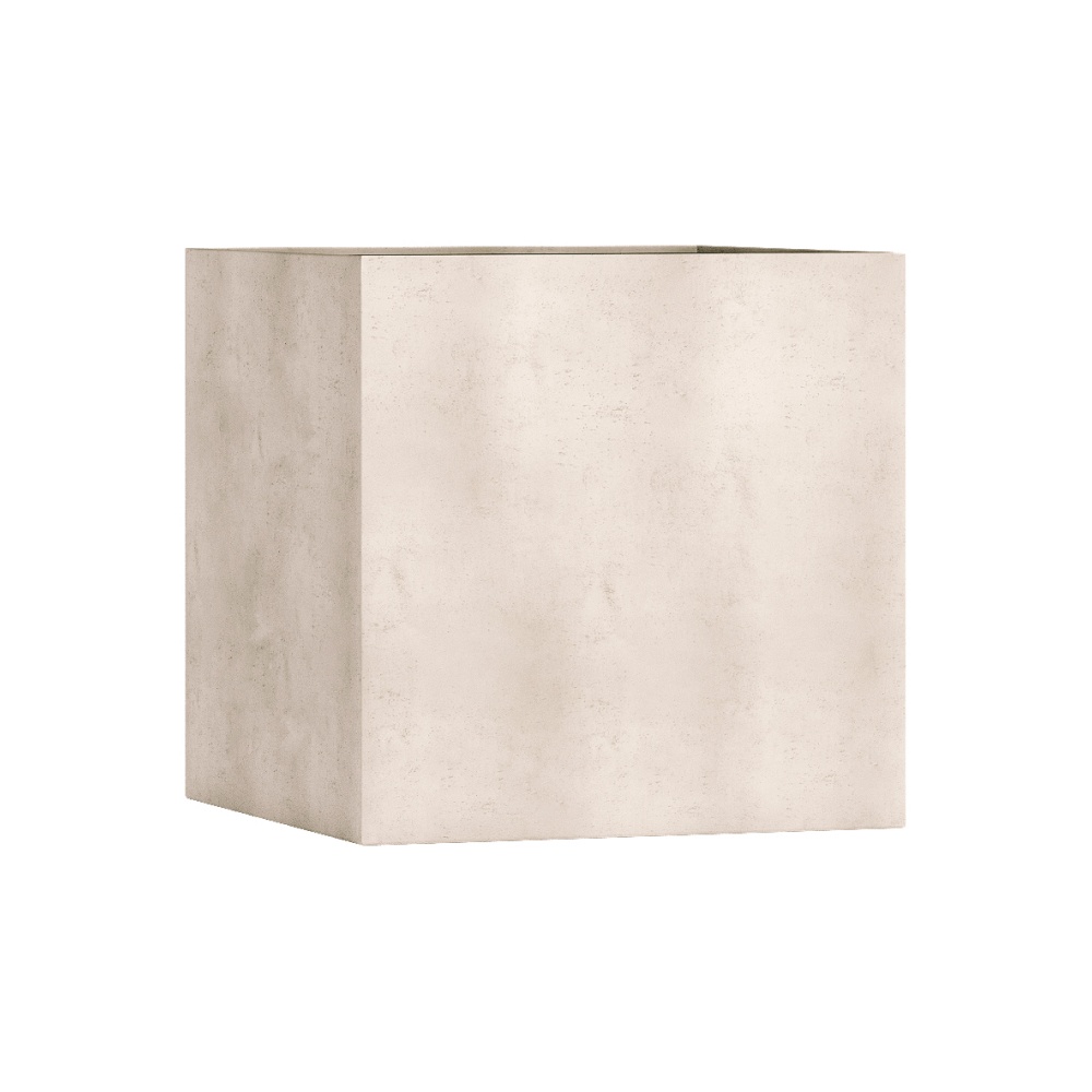 Кашпо CONCRETIKA CUBE CONCRETE WHITE 100x100x100