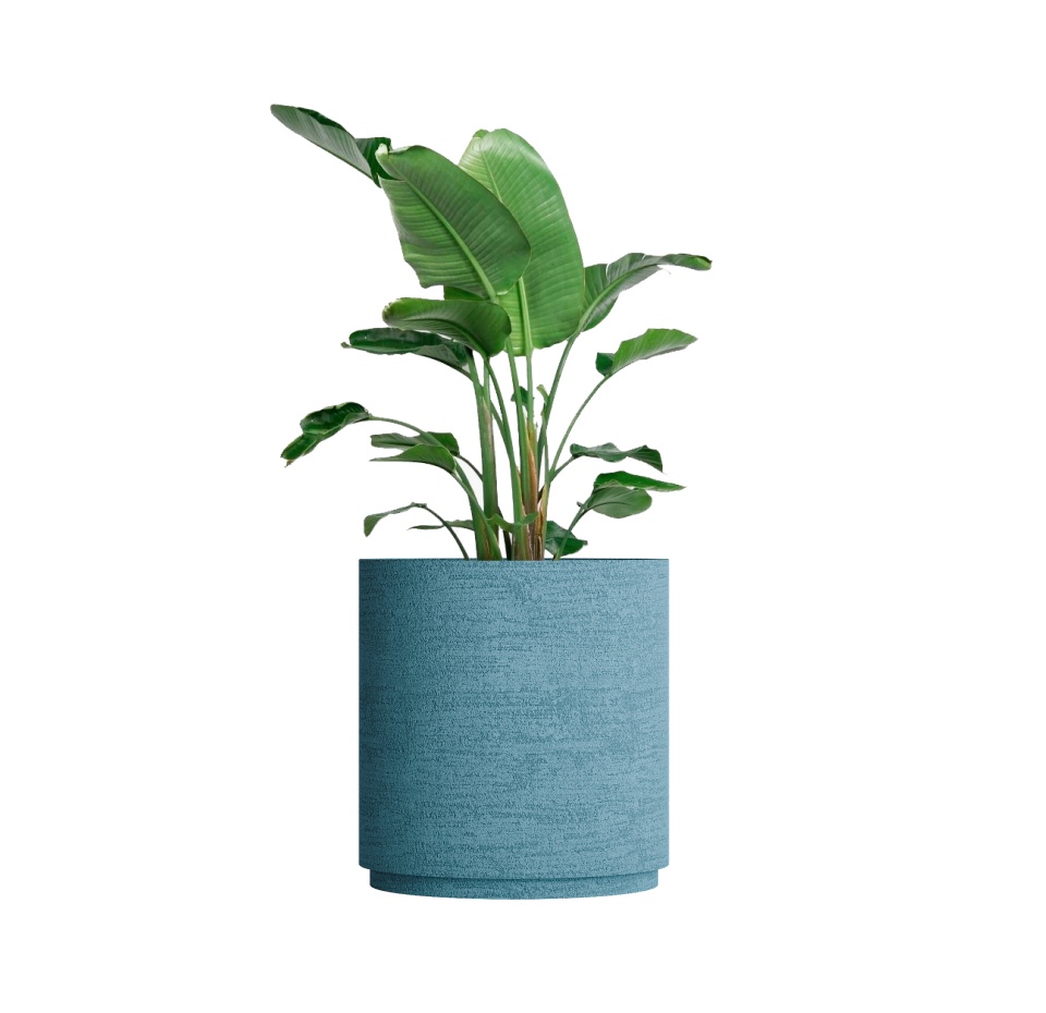 Кашпо CONCRETIKA CYLINDER XL EROSIA BLUE D80H85